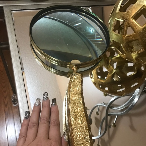 Home Sense, 2 Piece Bundle Set, Gold Accent, Home Decor. Ball & Lrg. Magnify - Picture 11 of 11